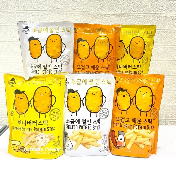 

Master Kim Potato Snack Stick Salted Hot Spicy Honey Butter Potato Chips Stick French Fries 80 / 70