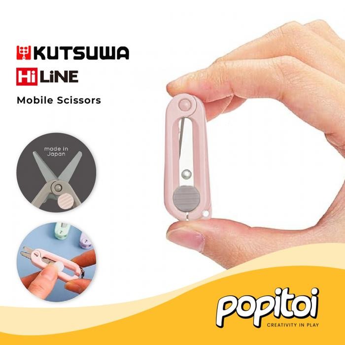 

Kutsuwa Hiline Mobile Scissors Light Color Series Gunting Lipat Portable Mini Hi-Line