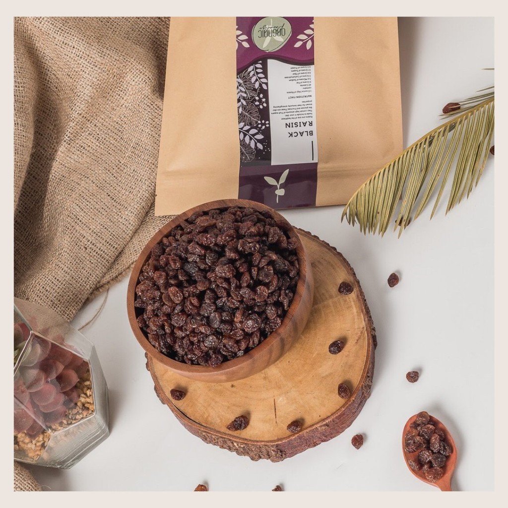 

Organic Paradise Black Raisin 250 gram USA / Kismis Hitam 250 gram USA