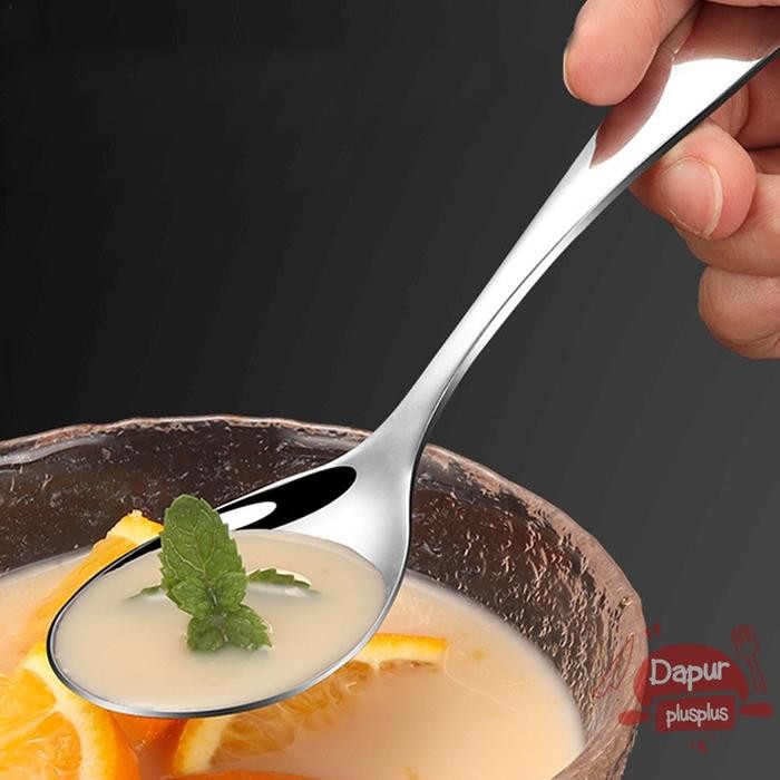 JTTOP" SENDOK BULAT BEBEK SENDOK SUP SENDOK KUAH KECIL SENDOK BUBUR SENDOK ES BUAH STAINLESS TEBAL