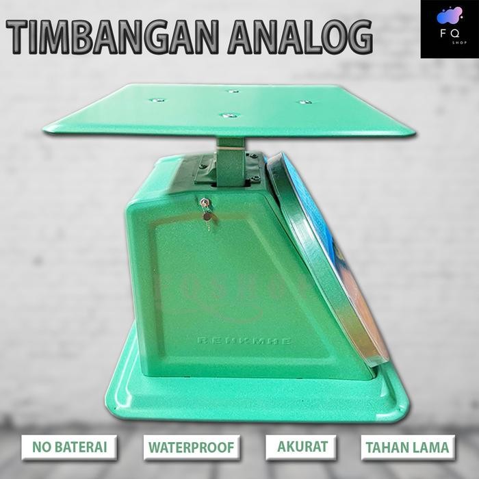 Renkmhe Timbangan Manual Jarum Duduk 20 Kg-50 Kg Timbangan Meja Hijau