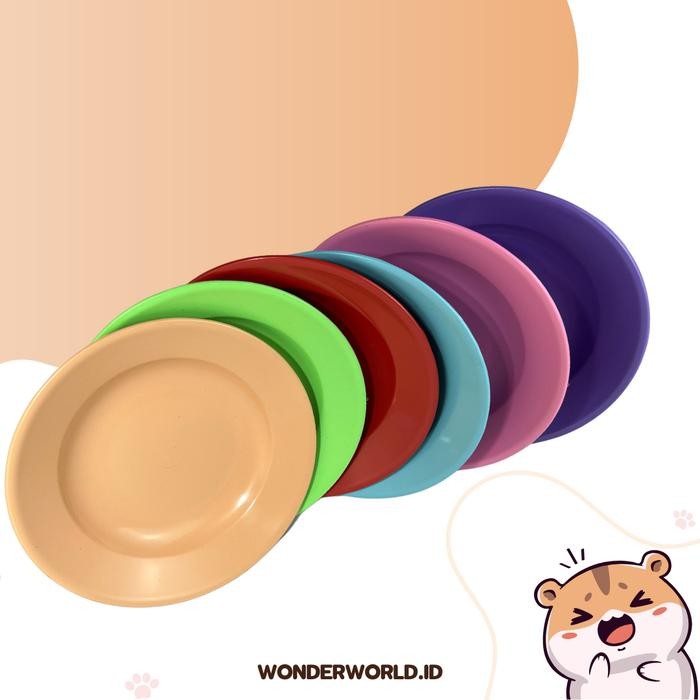 JTTOP" 12 PCS PIRING PLASTIK 9 INCH PREMIUM SEMI MELAMIN PP5 ORI TEBAL ANTI PECAH SAJI BIRU HIJAU