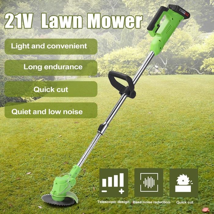 Mesin Pemotong Rumput Cordless Elektrik Portable Grass Trimmer