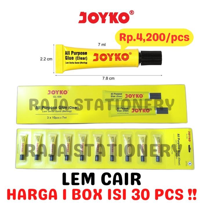 

ALL PURPOSE GLUE LEM SERBAGUNA CAIR BENING 7ML GL506 30PCS