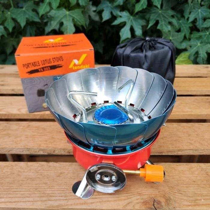 KOVAR KOMPOR CAMPING WINDPROOF BUNGA - KEMBANG ANTI BADAI K-203 GAS GUNUNG DARURAT
