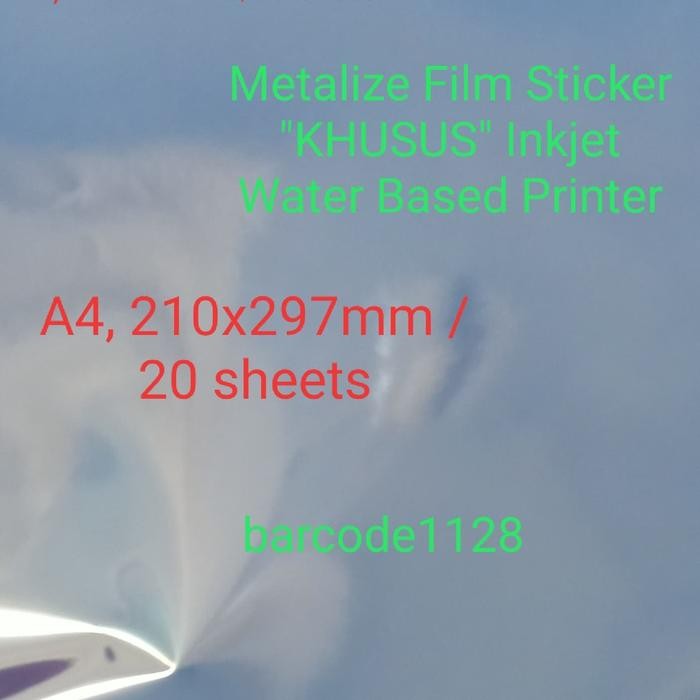 

STICKER METALIZE FILM INKJET UKURAN A4