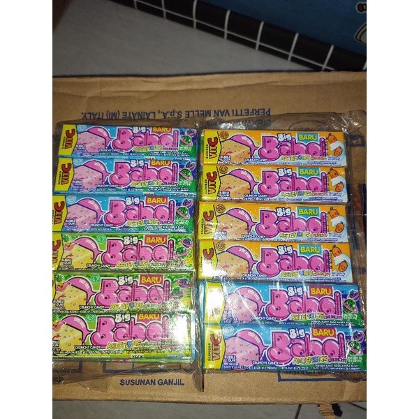 

BARU!! Big Babol Stick Permen Karet 1 Hanger x 12 Stick Asteroids