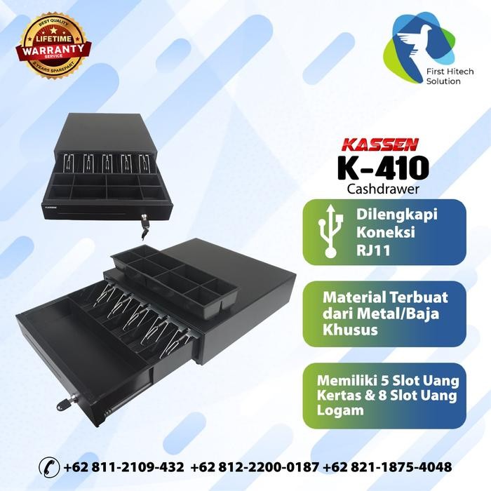 

Siap- LACI CASH DRAWER KASIR KASSEN K-410 - K410 - RJ11