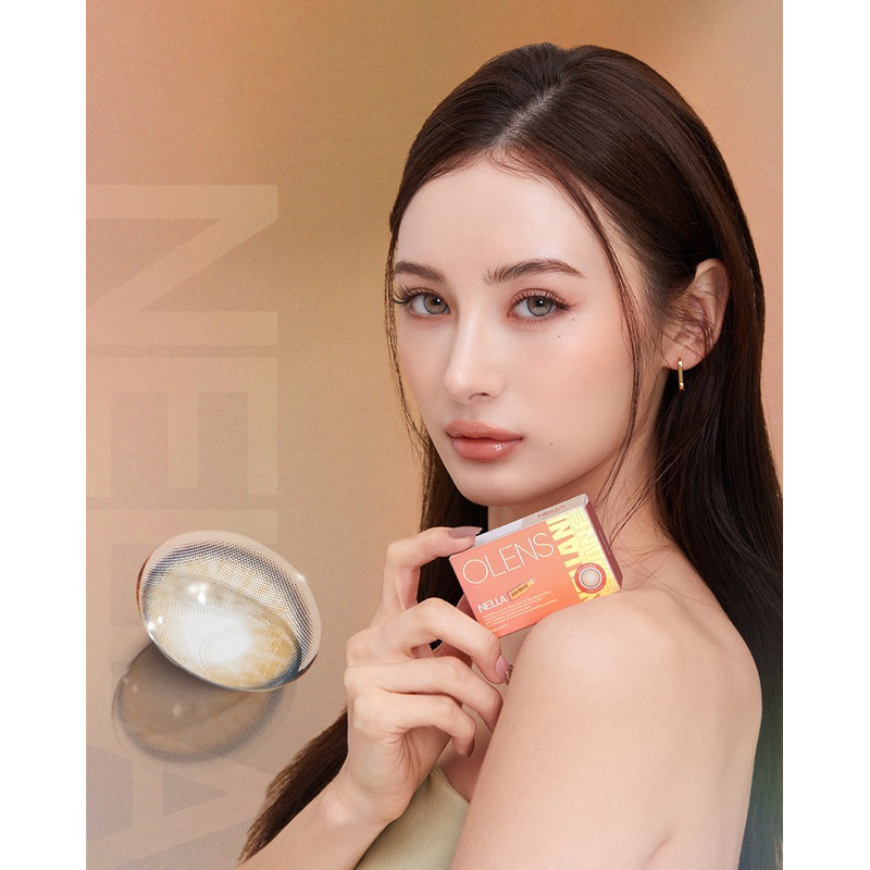 SOFTLENS KOREA OLENS B PINK NEW LENS NELLA 1 MONTH LENS