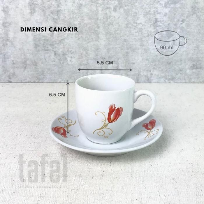 Cangkir Set Red Tulip Espresso @12 Pcs/Set