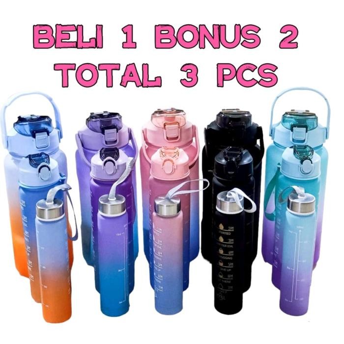 BOTOL MINUM 2 LITER + 1 LITER + 500 ML BOTOL MINUM 3 IN 1
