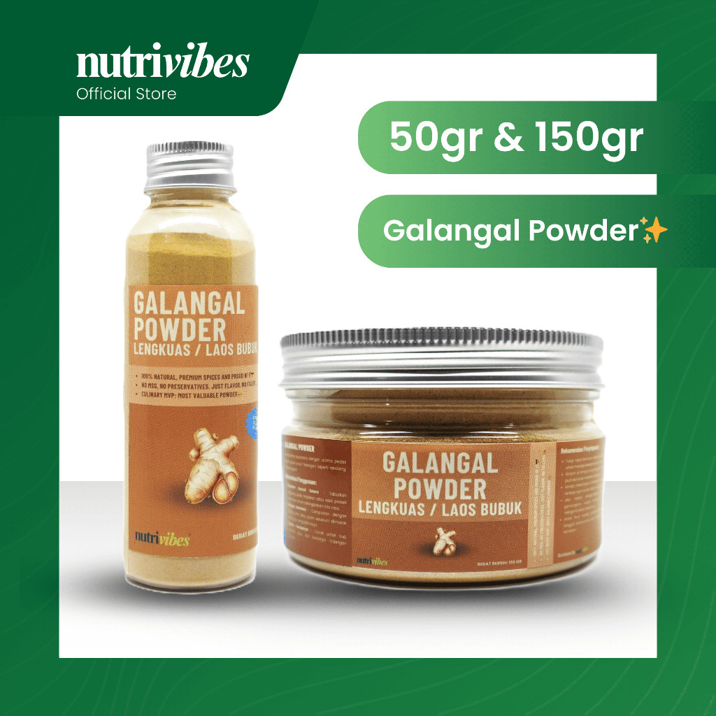 

Lengkuas Laos Bubuk / Galangal Powder (Home Chef Edition 50gr & 150gr) - Nutrivibes