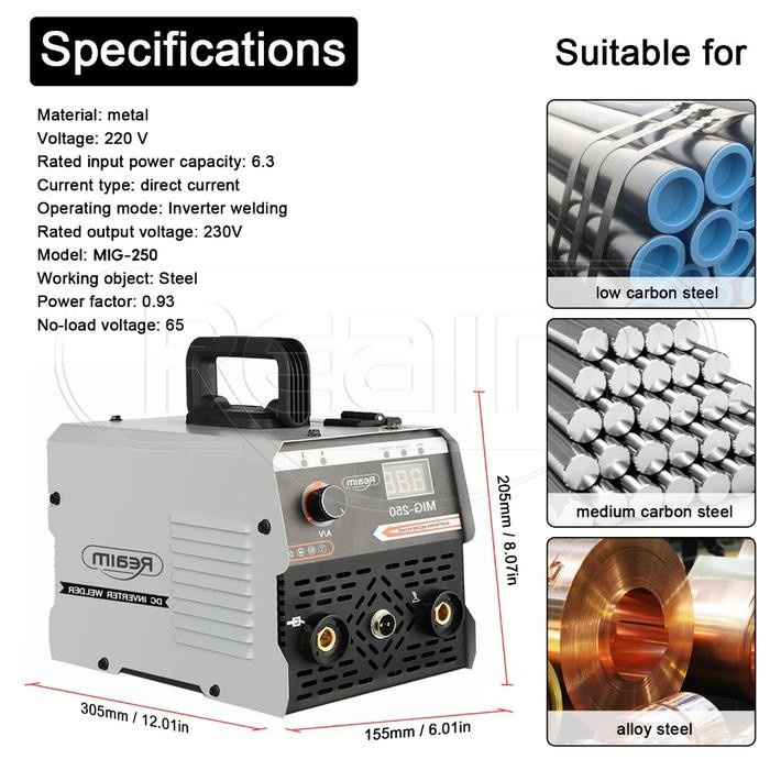 Murah Reaim Mesin Las Mig 450 Watt Las Listrik Welding Machine Mesin Travo Las Listrik Inventer