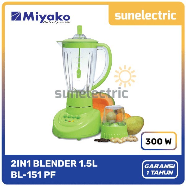 Miyako BL-151 PF/AP Blender Plastik Kapasitas 1.5 Liter BL 151 PF/AP / BL151PF/AP / BL151 PF/AP /