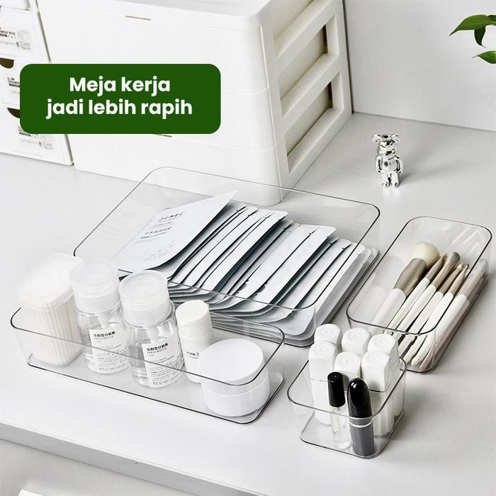 (BestSeries) Organizer Laci Bening Acrylic Kotak Penyimpanan Kulkas Organizer Laci Organizer