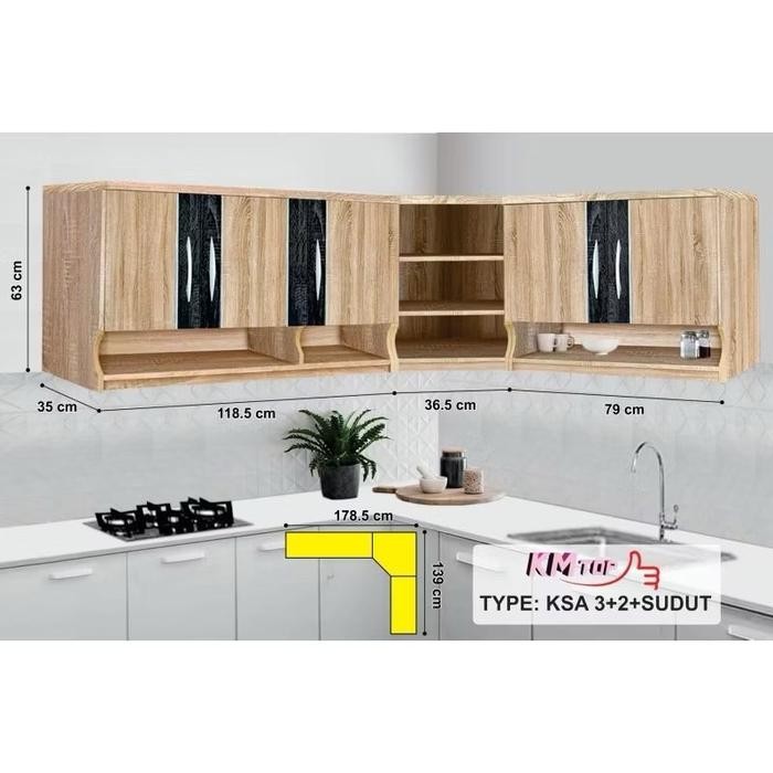 (BestSeries) Kitchen set minimalis / Rak dapur / lemari gantung dapur / Kitchen Set Dapur / Rak