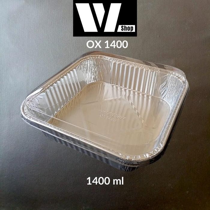 Alumunium Tray OX1400 Aluminium Foil Tempat Kotak Kue Bolu OX 1400