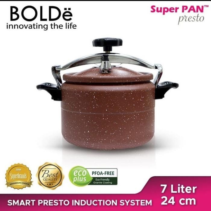 BOLDe panci presto 7 liter brown