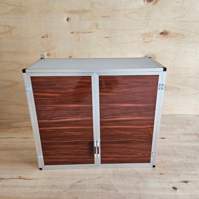 rak gantung lemari dapur kitchen set atas aluminium acp 2 pintu pols