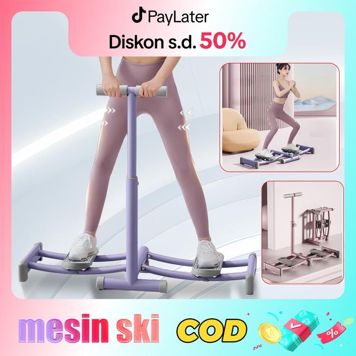 mesin ski-alat olahraga 2 IN 1 kaki pantat alat olahraga di rumah gym alat fitnes Mesin Ski Indoor
