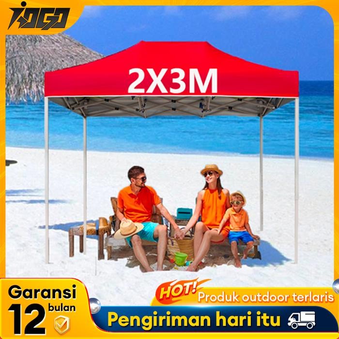 Tenda Lipat 2x2 3x3 3x6 Lengkap Dinding Mika 3 Sisi Tenda Jualan Set Lengkap Folding Tent Tenda