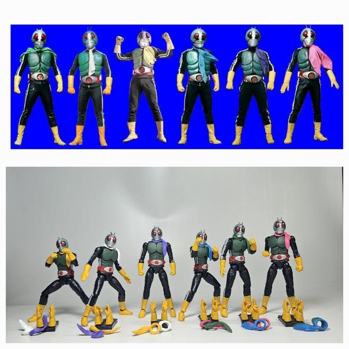 shodo vs kamen rider showa ichigo shocker rider 1 - 6 bandai rare