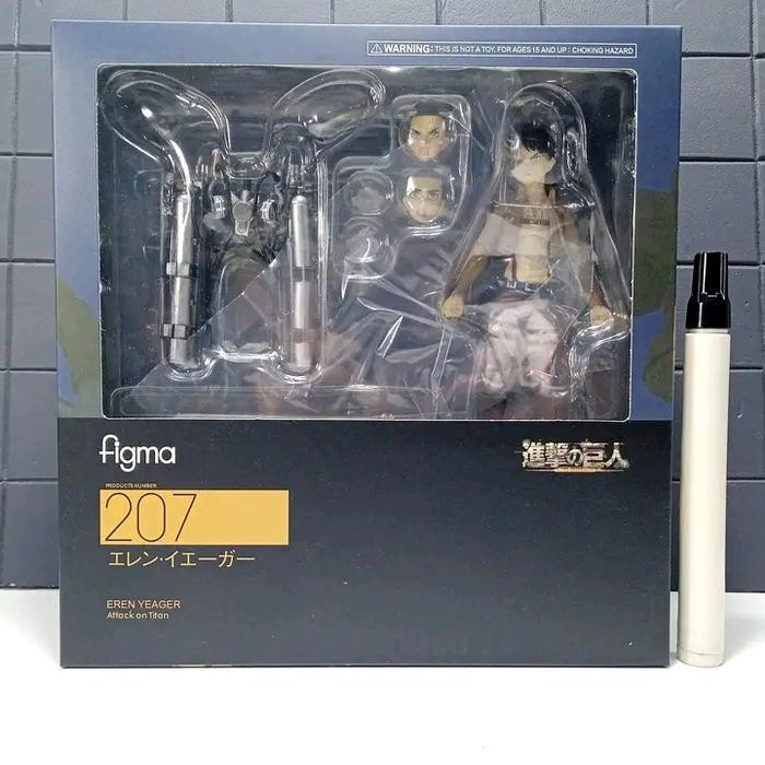 Mainan action figure Figma recast 207 Eren yeager Attack on titan