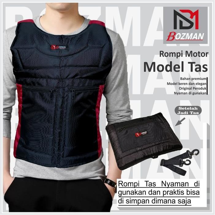 Rompi Motor Tas Anti Angin Pelindung Dada Cordura Premium