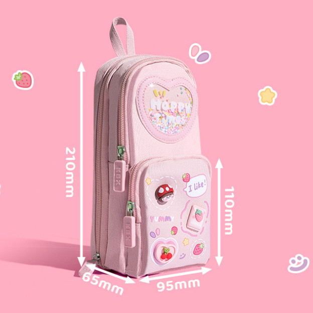 

k pensil aesthetic,tempat pensil anak perempuan,gadis lucu pink k pensil baru sekolah,Alat Tulis