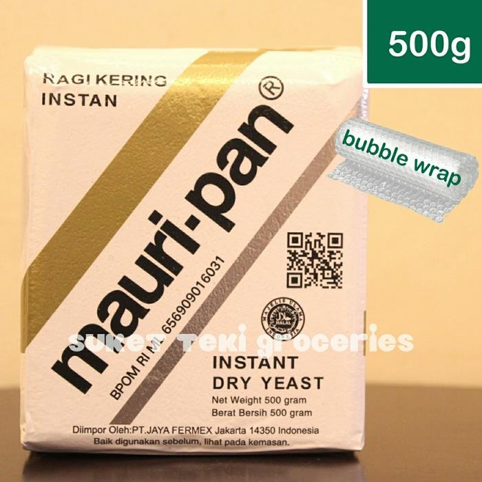 

New Ragi Kering Instan Mauripan GOLD 500gr Pengembang Roti Kue Kiloan