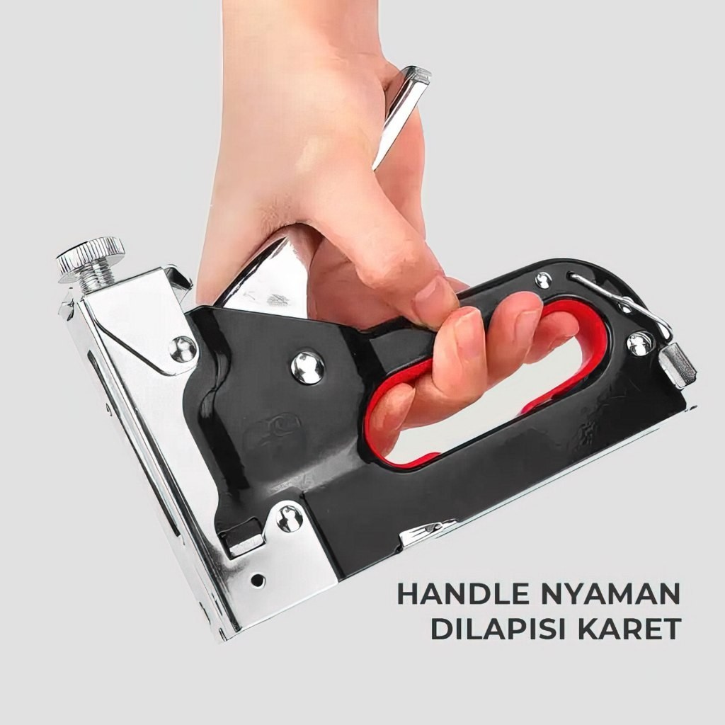 

Gratis 600 paku 3 In 1 Kuku Stapler Konstruksi Konstruksi Furnitur DIY Pelapis Pelapis Stapler
