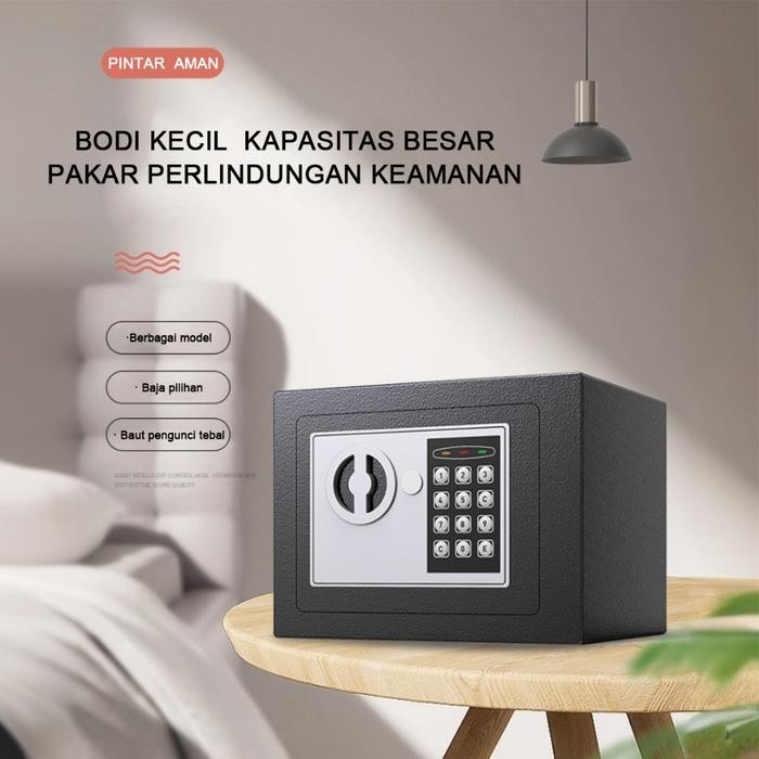 Brankas Besi Mini Password Kode Brankas Uang Brankas Tahan Api *