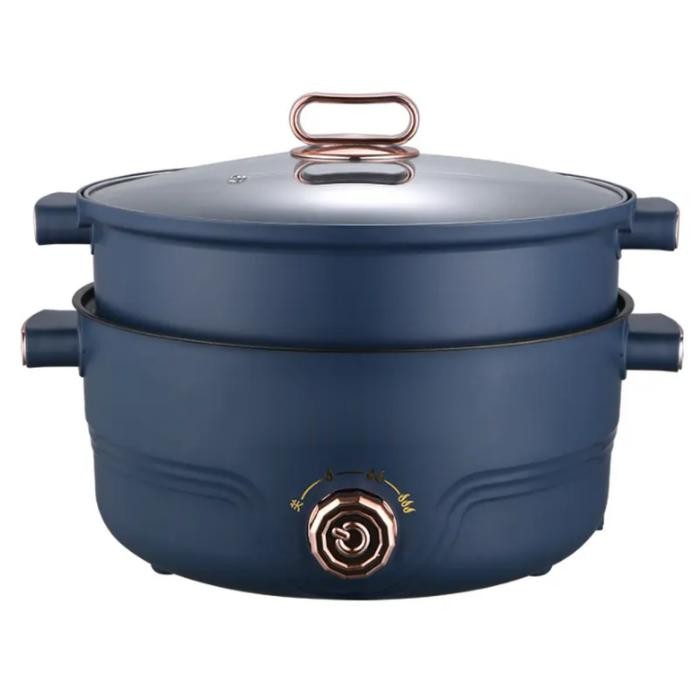 LANGSUNG GAS. PANCI MASAK LISTRIK SERBAGUNA 22CM ROSE/ALAT MASAK NASI GORENG TUMIS BAKAR SERBAGUNA