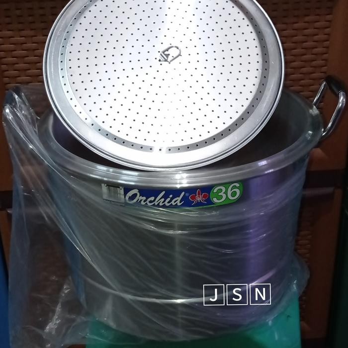 TERBARU.. PANCI SERBAGUNA ALUMINIUM UKURAN 36 MERK ORCHID ( DENGAN KUKUSAN)