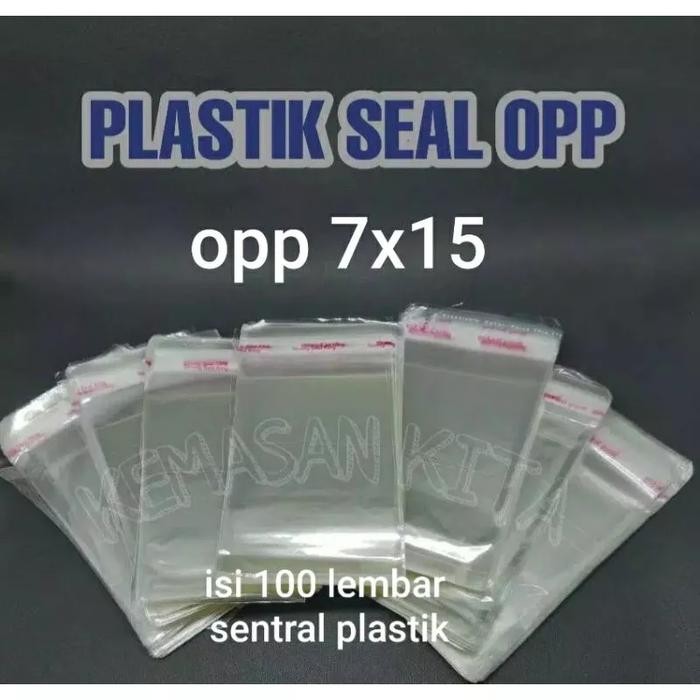 Plastik opp bening lem perekat 7x15 *