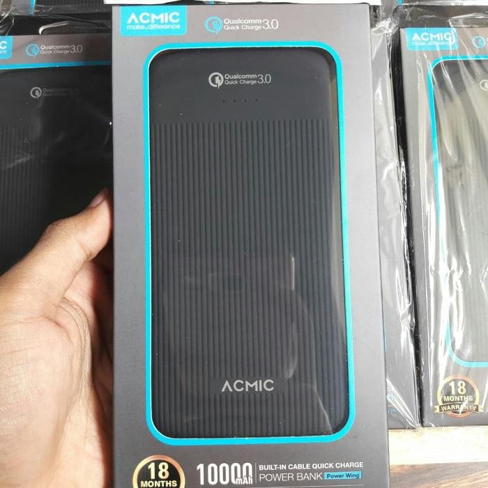 Baru.. Acmic Power Wing 10000Mah Original Powerbank Triple Quick Charge 3.0