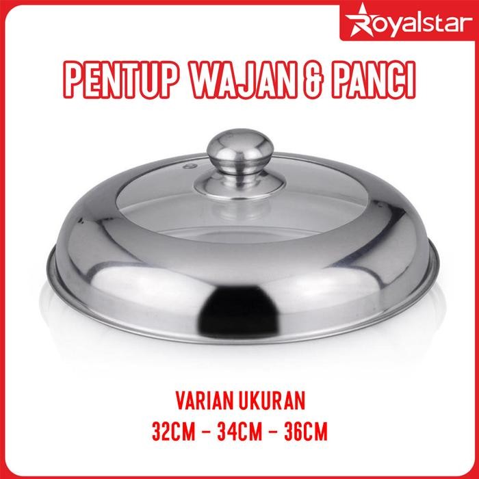 SS- Tutup Wajan Kaca Stainless / Tutup Panci Serbaguna