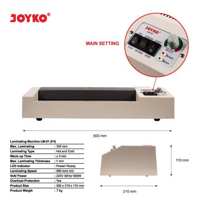 

SendToday- Mesin Machine Laminating Joyko A3 Lm 02 Lm-02A Lm 02 A