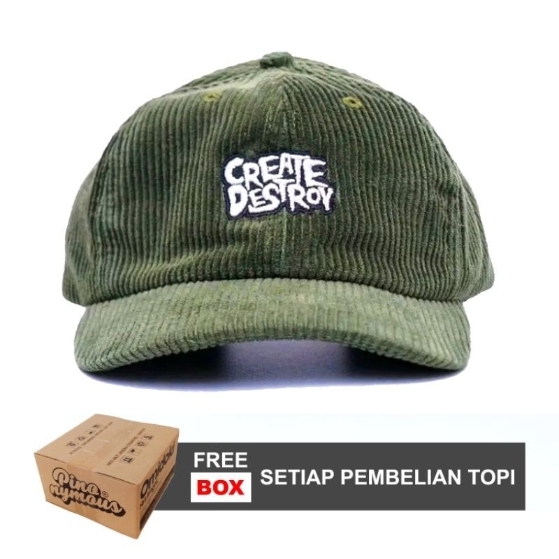 Topi Polocap Corduroy Army Topi Distro Pria Original
