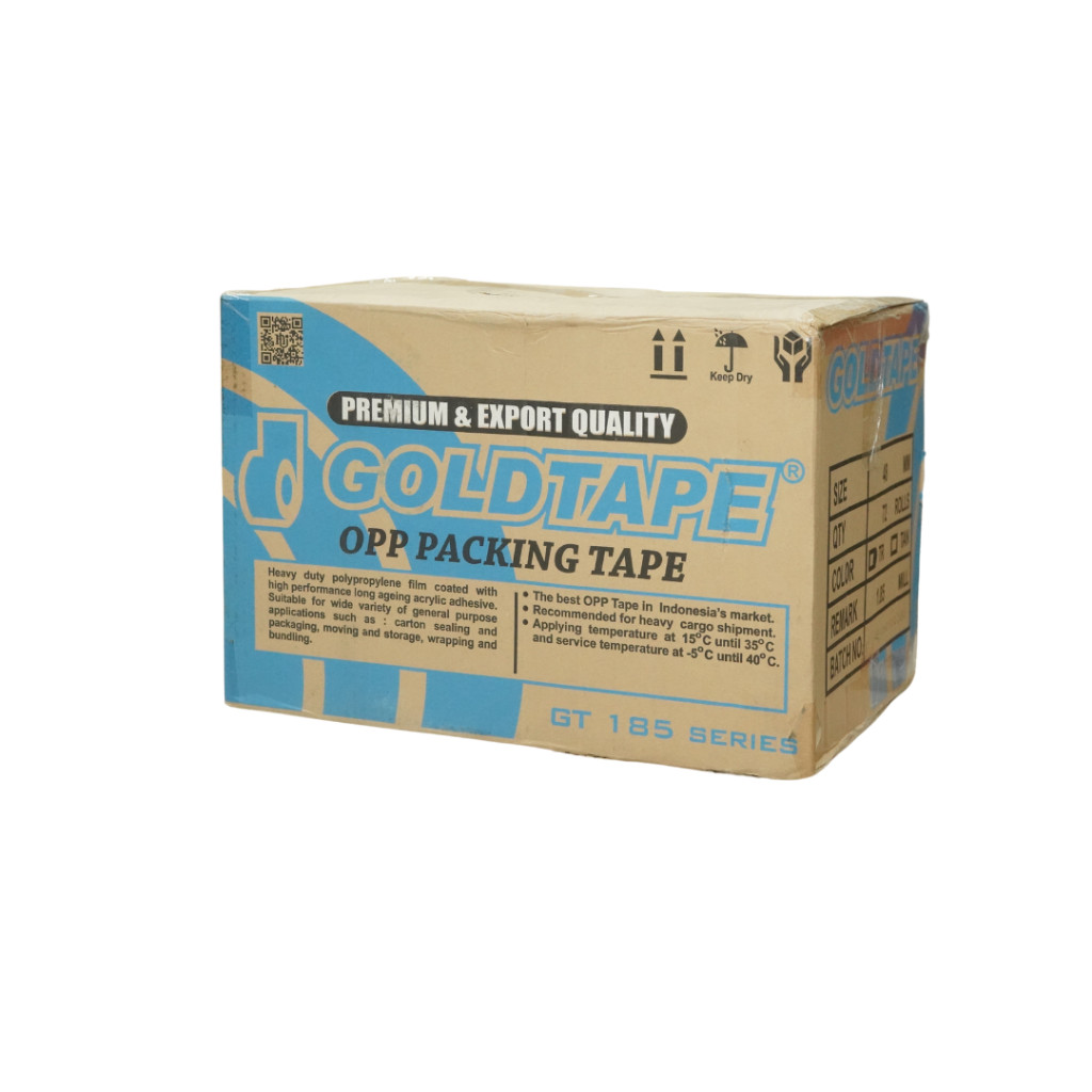 

Plakban Lakban OPP Goldtape Core u 2 inch 48mm 72 Yard / Bening - Cokelat - Dus