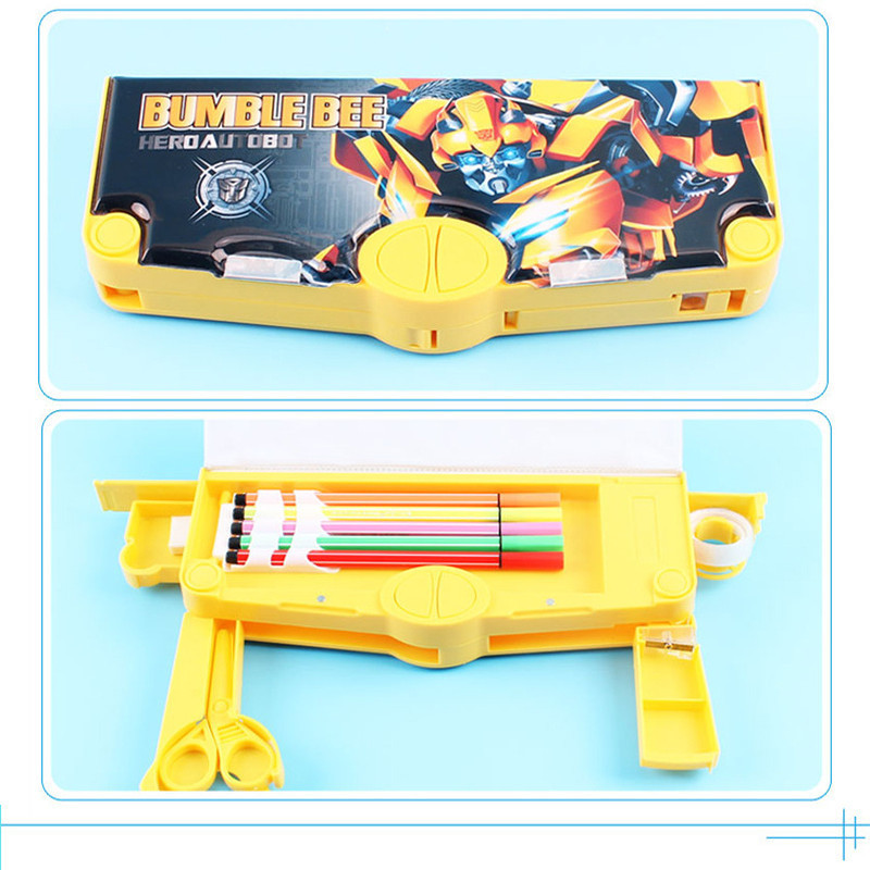 

Tempat Pensil Karakter Anak Laki Laki Multifungsi K Pensil Magnet Tombol Rautan Pencil Case