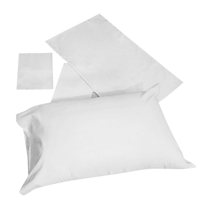 2 PCS SARUNG BANTAL HOTEL POLOS PUTIH FULL COTTON TC 300 50X70 FRIME