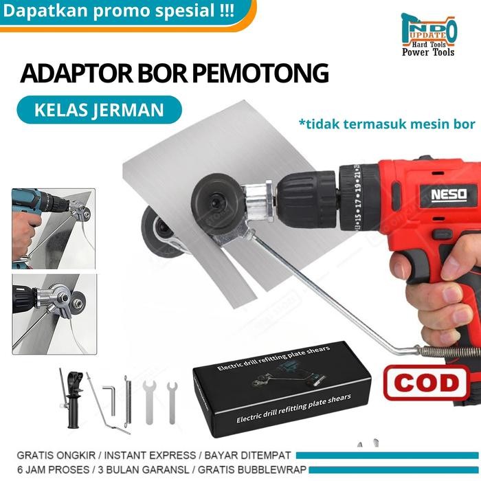 Alat Pemotong Seng / Galvalum Adaptor Bor Potong Atap Rumah Gelombang *