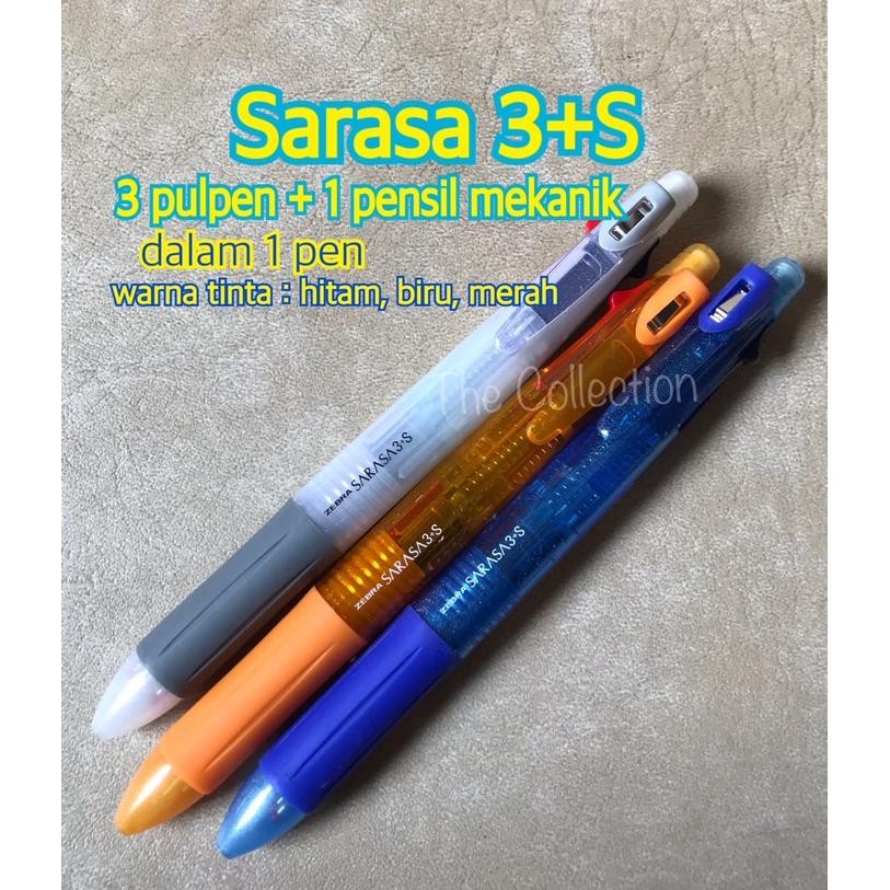 

ATK0554SR 3+S Pulpen 0.5 + Pensil 0.5 JK Sarasa Pulpen 3S Zebra SJ3