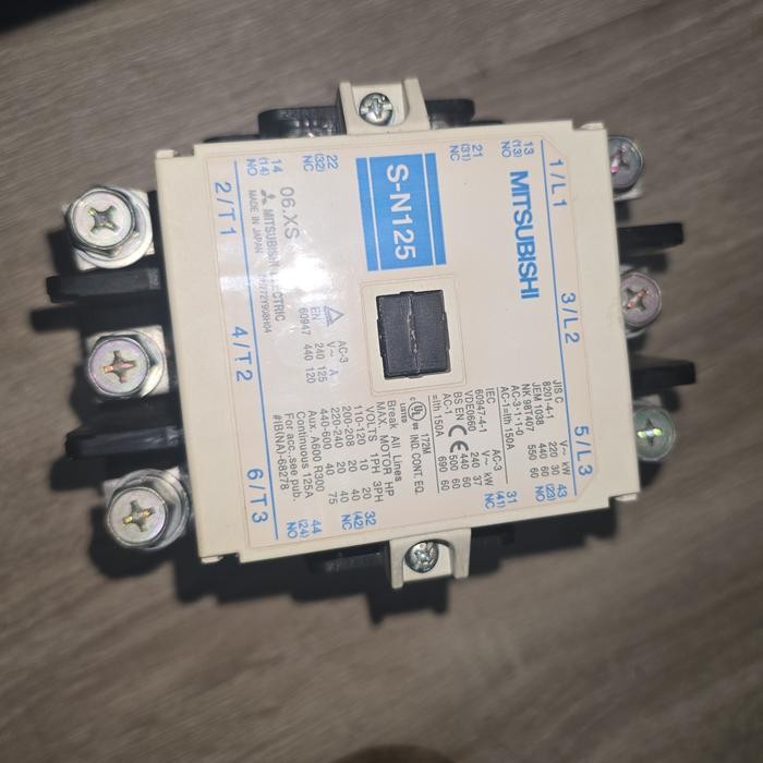 MITSHUBISHI CONTACTOR S-N125 150A 3P 380-400V CONTACTOR SN125 / SN-125 150A 3P 380-400V TERMURAH
