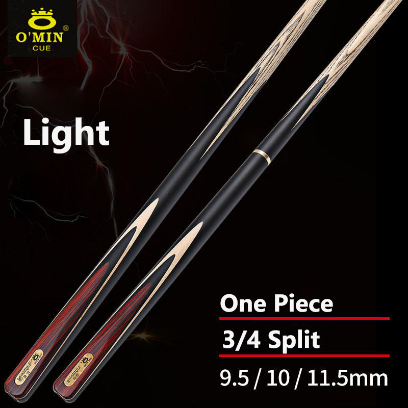 New Arrival OMIN Snooker Cue Stick Cobras 9.5MM/10MM/11.5MM Tip Size Ash Shaft Ebony Wood Handle Wit