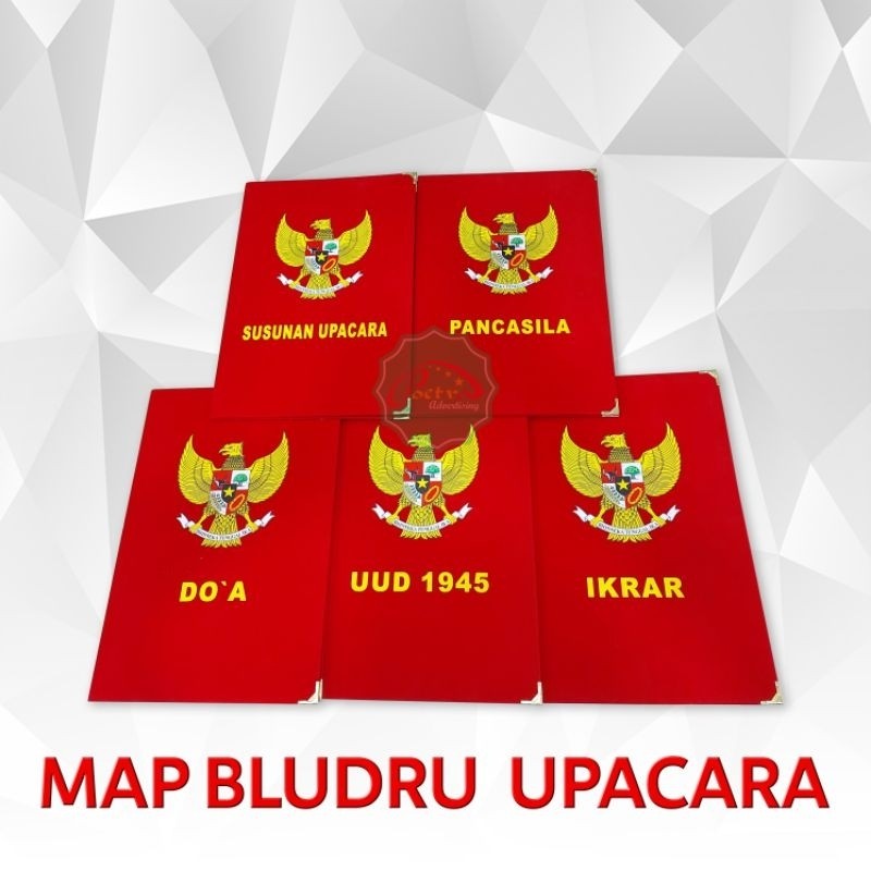 

Map Bludru Text Upacara Map Kantor Map Sekolah 1 ( Isi 5 Pcs ) Set Warna Merah Ukuran F4