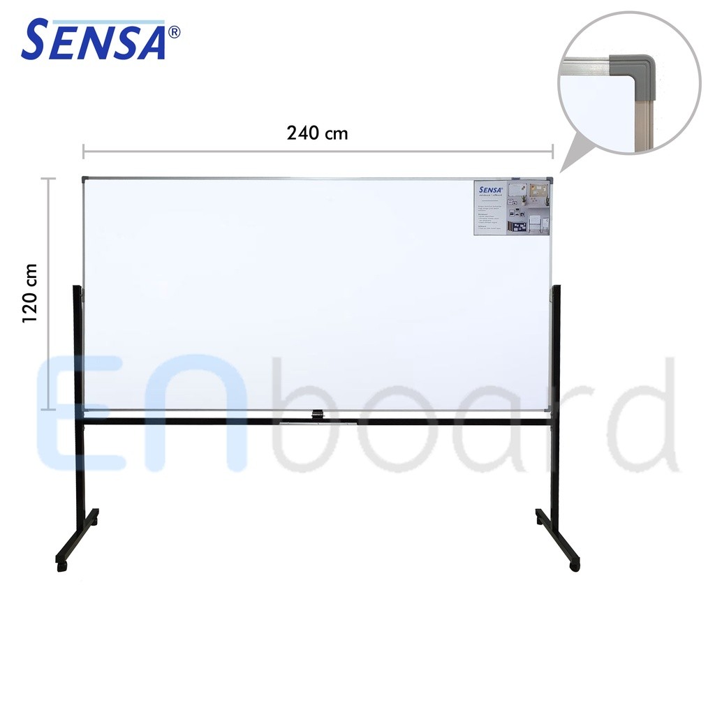 

Papan Tulis Whiteboard / White Board Standing Magnet Single Face Sensa 120 x 240 cm