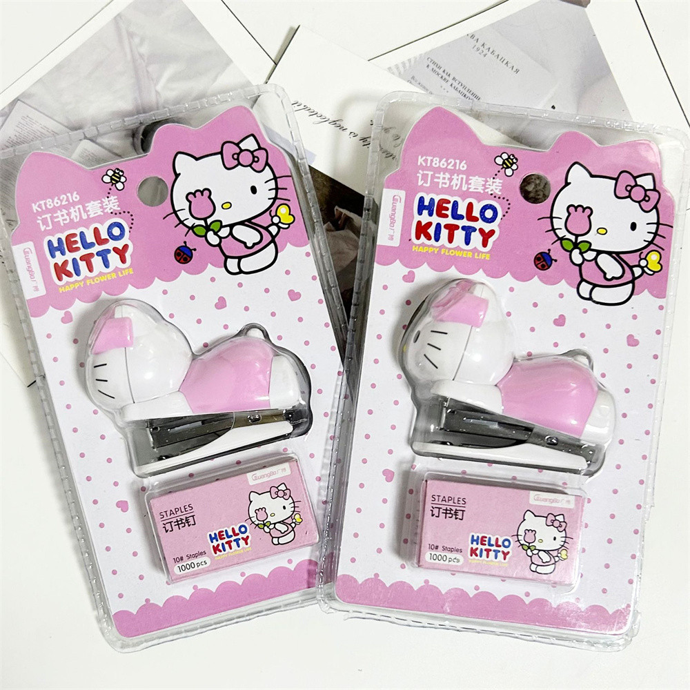

NEW!! Sanrio Anime Mini Stapler Set Hello Kitty Portable Color