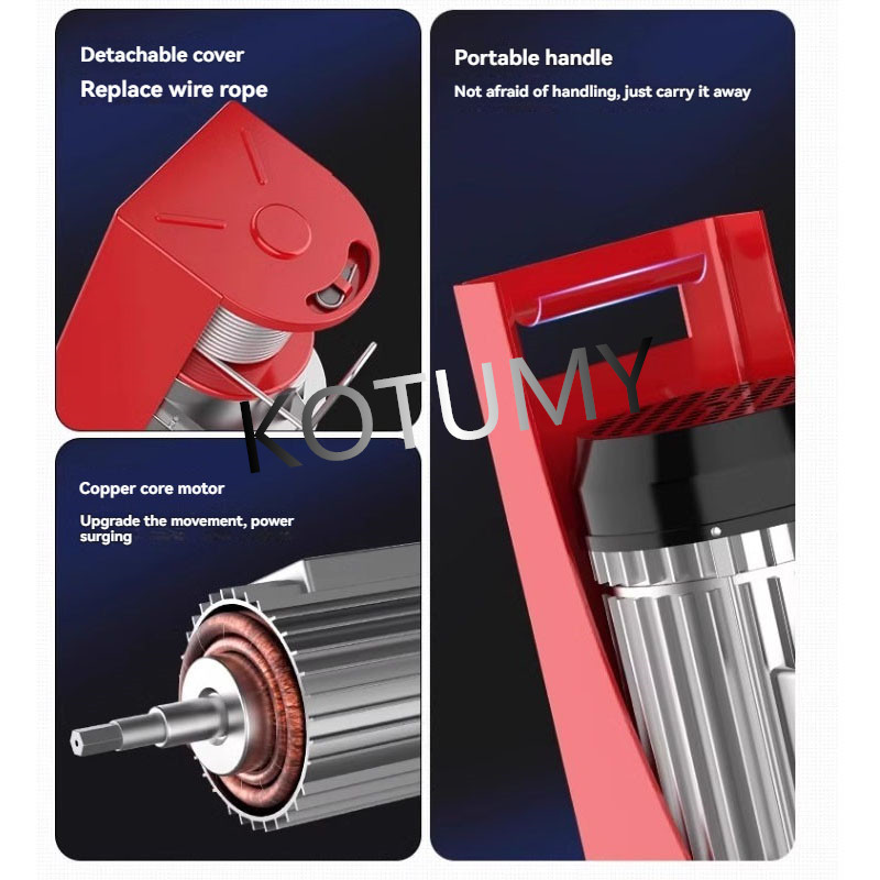 300KG  Electric Hoist 220V Crane Household Small Lift Hoist Portable Remote Control Hoist Crane With